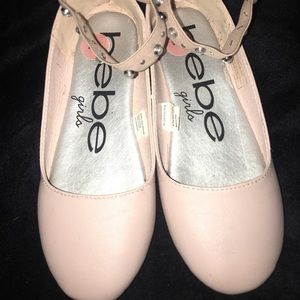 Pale Pink Bebe ballerina flats